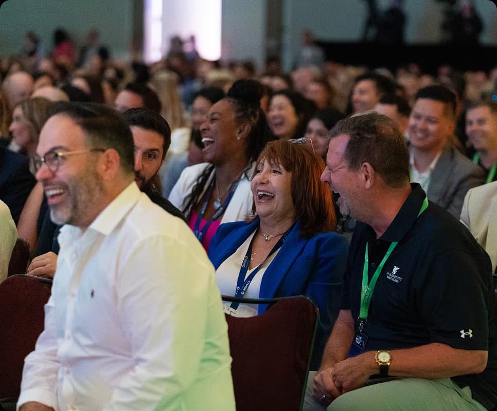 The audience laughing at Sell It ’25
