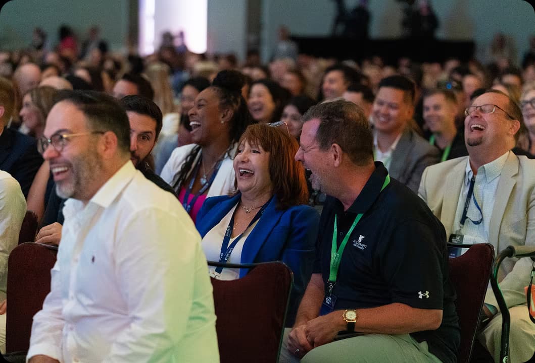 The audience laughing at Sell It ’25